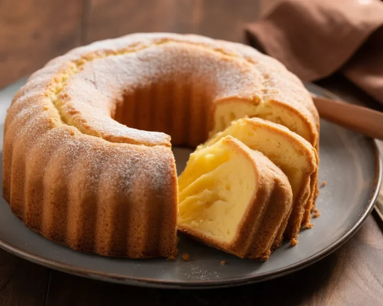 Ciambellone, un dolce italiano soffice e profumato, perfetto per la colazione.