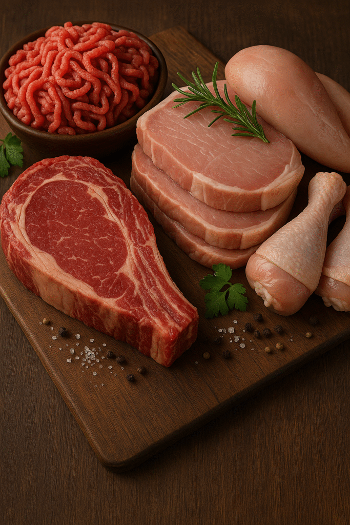 Ingredienti freschi utilizzati in una vera ricettesegrete