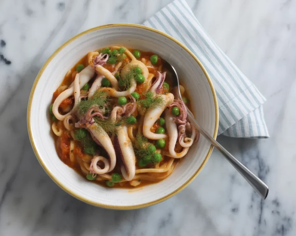 Seppie con piselli in umido, ricetta facile e saporita