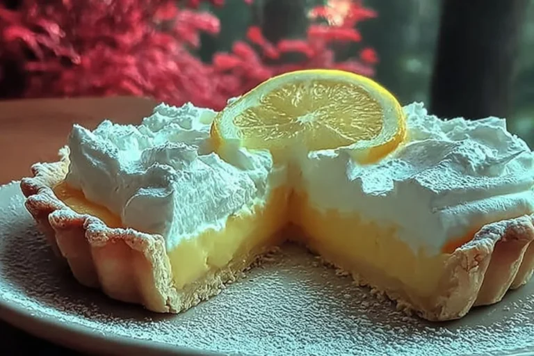 Torta al limone con crema di mascarpone decorata con limoni freschi.