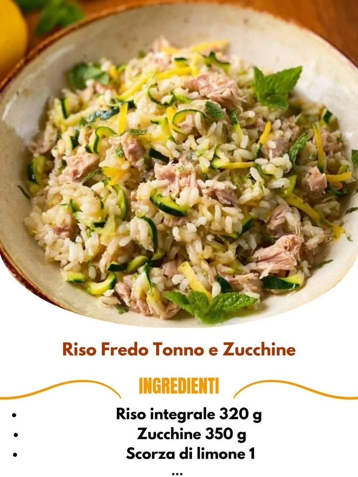 Riso Freddo Tonno e Zucchine, piatto estivo fresco e saporito