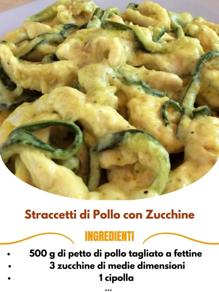 Straccetti di pollo con zucchine e crema al latte, piatto appetitoso e facile da preparare