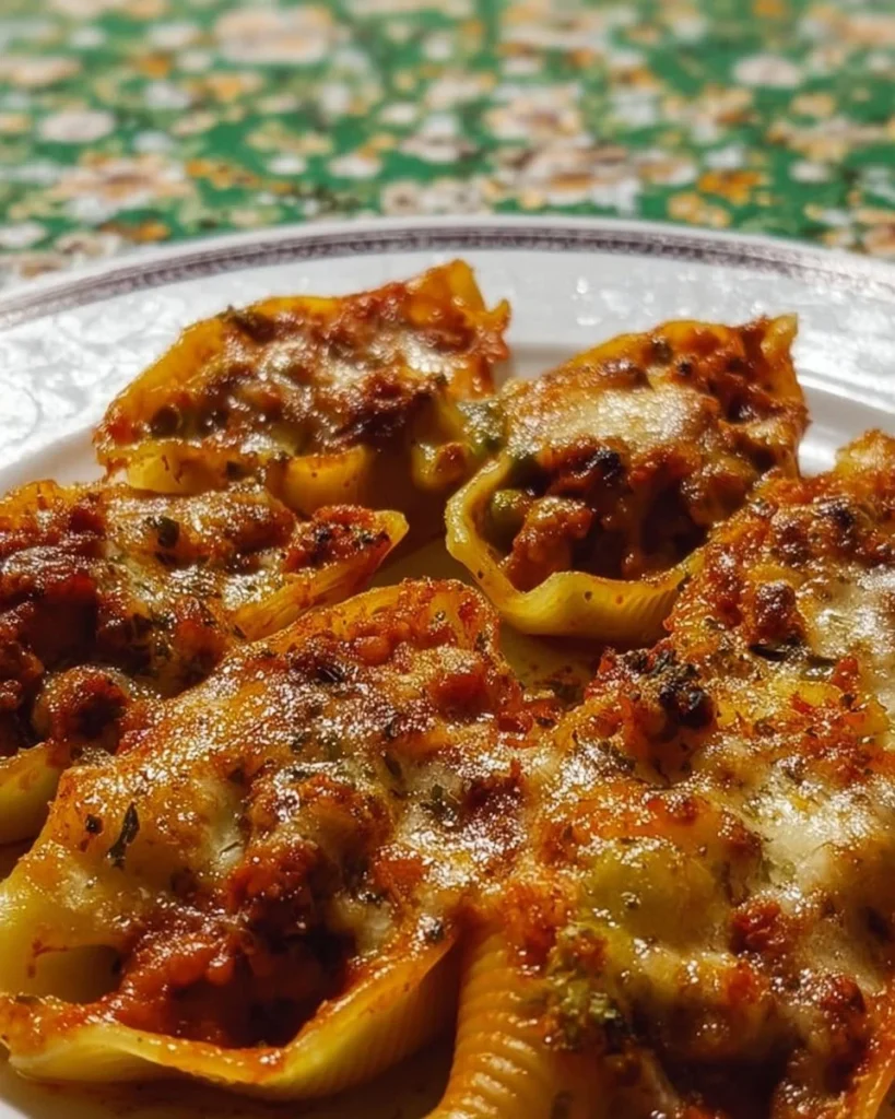 Piatto di Conchiglioni al forno con ragù alla siciliana e besciamella