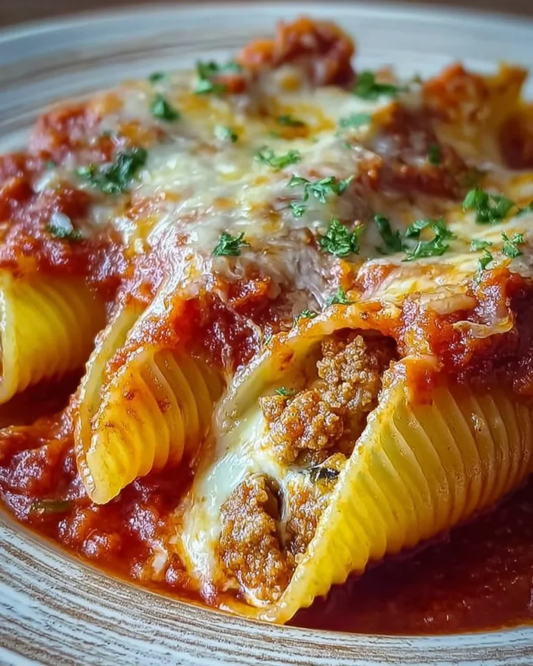 Conchiglioni ripieni di melanzane, ricotta e provolone, un delizioso piatto italiano