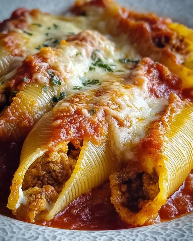 Conchiglioni Ripieni di Melanzane, Ricotta e Provolone su un piatto