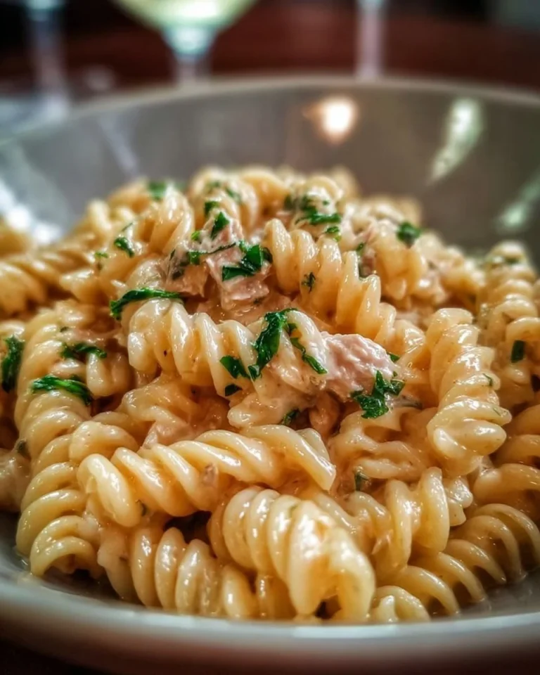 Fusilli alla Crema di Tonno e Philadelphia con salsa cremosa e ingredienti freschi