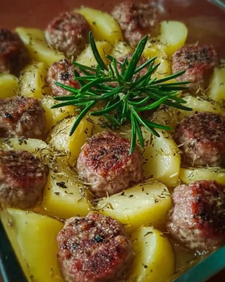 Polpette al forno con patate e rosmarino