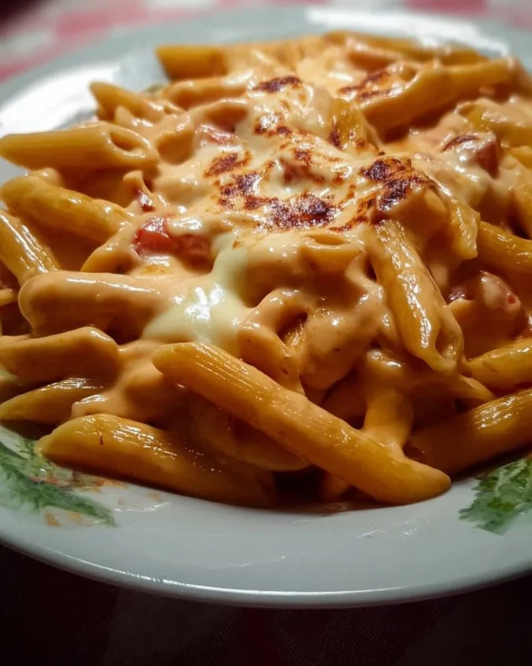 Penne Affumicate alla Mozzarella servite con basilico fresco