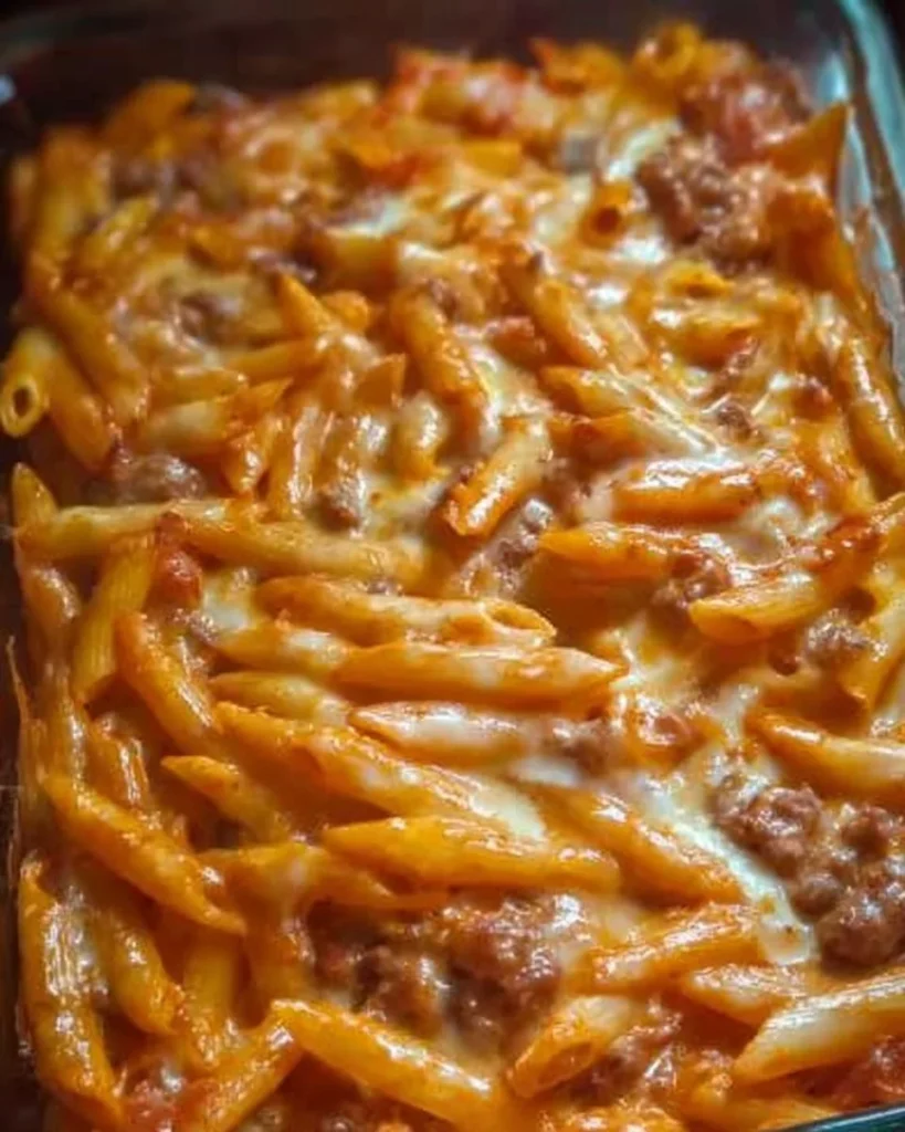 Pennette salsiccia al forno con besciamella e mozzarella