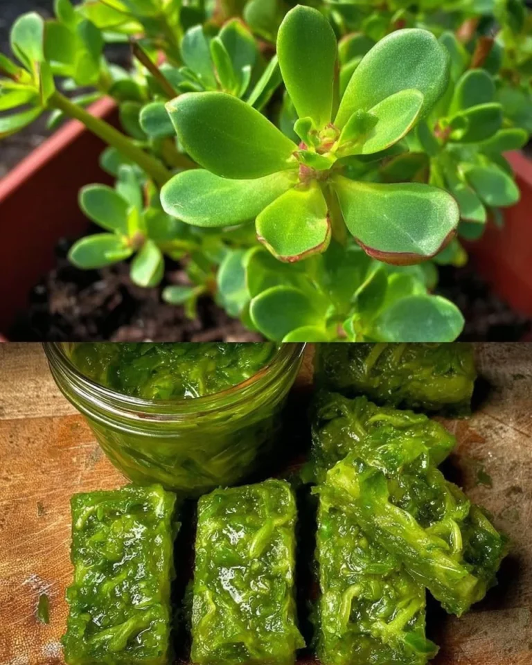 Fioritura di portulaca in un giardino luminoso e verde