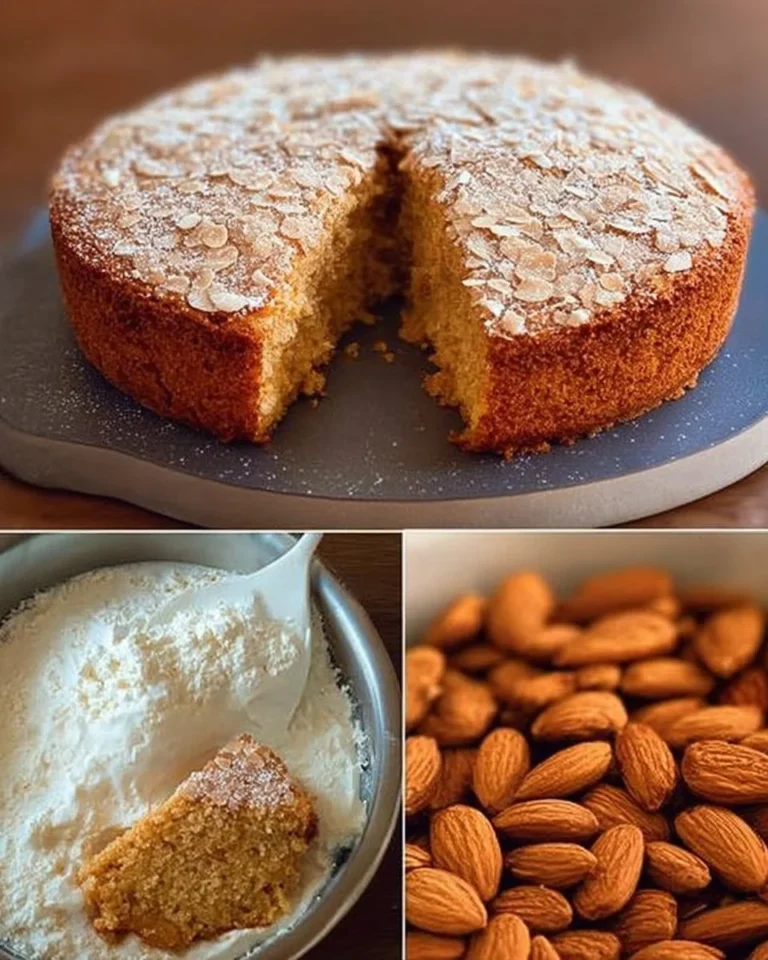 Torta alle mandorle senza latte e burro, dolce leggero e sano