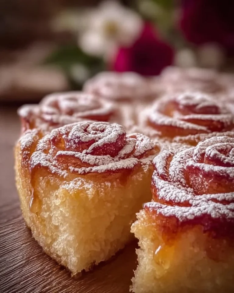 Torta di Rose Mantovana decorata con zucchero a velo e fiori edibili