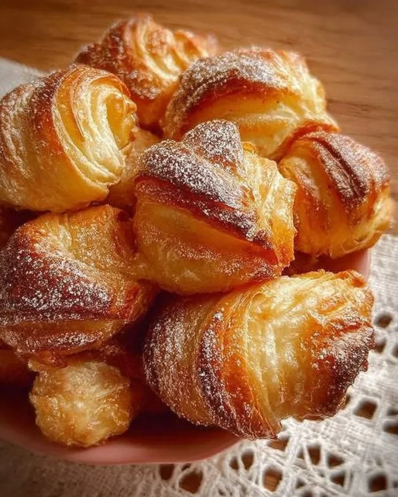 Cornetti soffici freschi appena sfornati per colazione