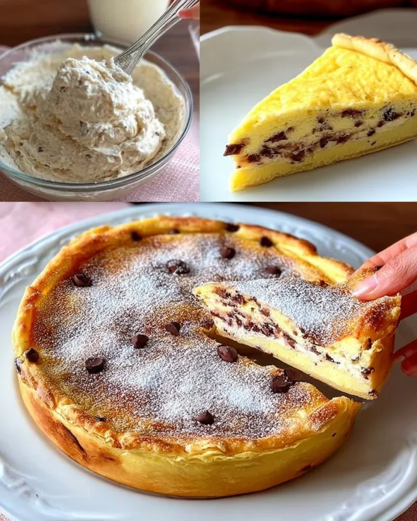 Crostata di Ricotta e Gocce di Cioccolato pronta da servire