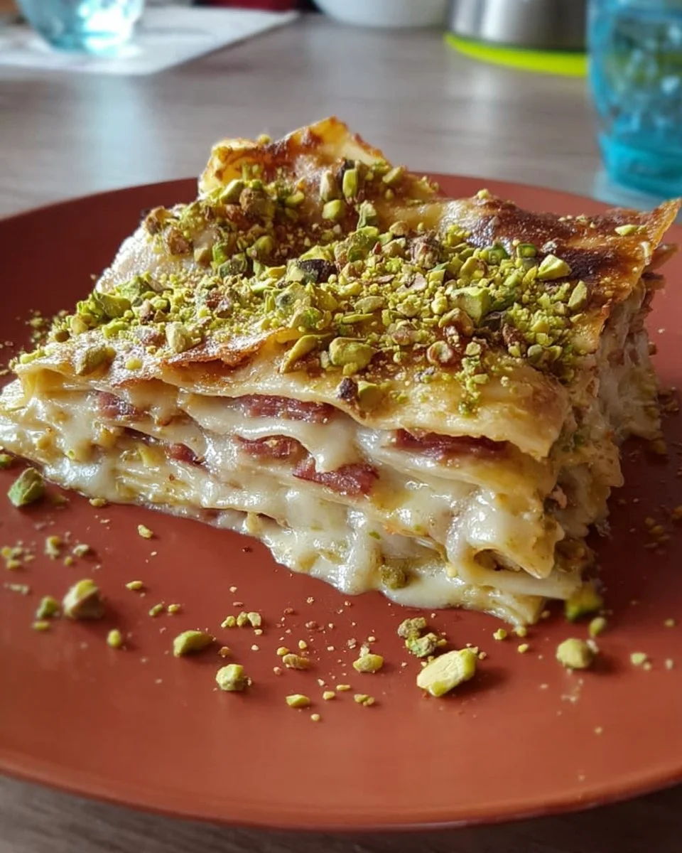 Lasagne con mortadella e pistacchi, un piatto gustoso e creativo