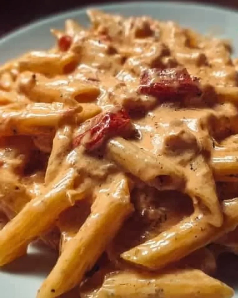 Pasta di penne affumicate pronta da servire