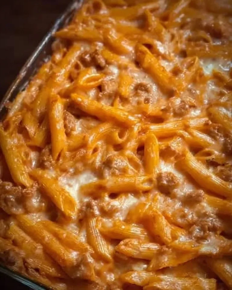 Pennette salsiccia besciamella mozzarella al forno in una teglia stracolma di bontà.