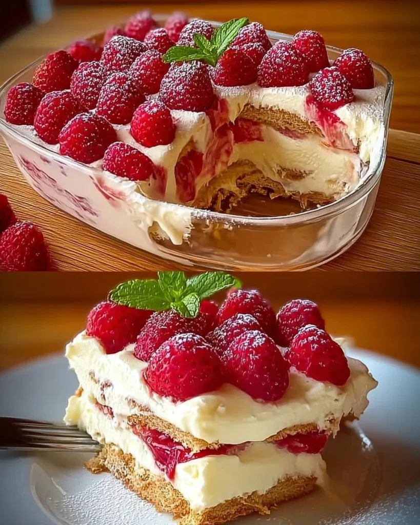 Delizioso Tiramisù alle Fragole con crema e fragole fresche