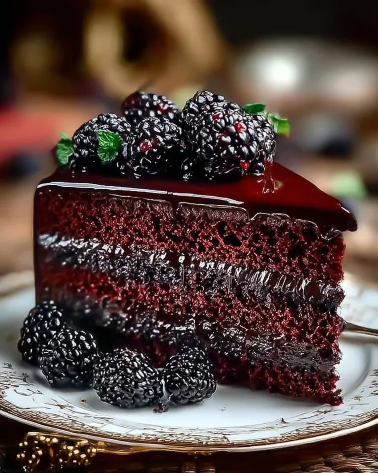 Fetta di Torta Nera di Velluto su un piatto elegante
