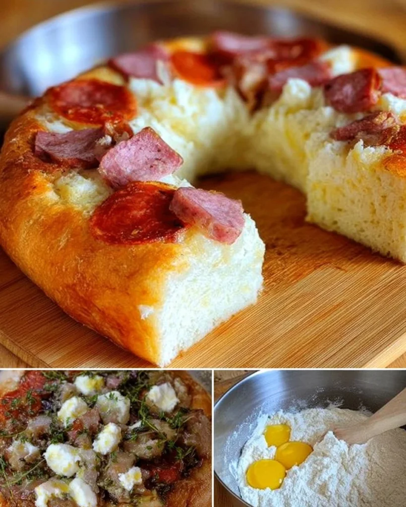 Tortano Napoletano, pane ripieno tradizionale di Napoli con salumi e formaggi