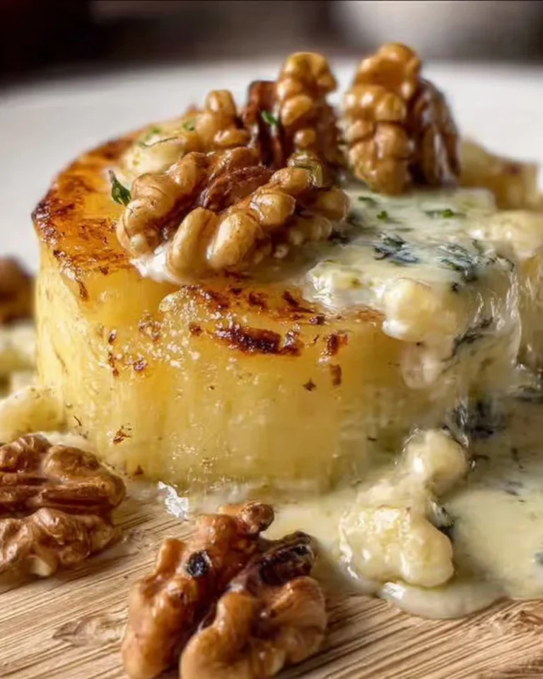 Tortino di Patate con cuore fondente di gorgonzola e noci