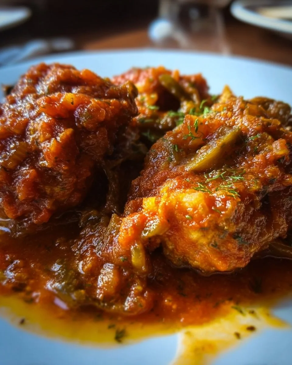 Piatto di Coda alla Vaccinara servito con contorni tipici romani