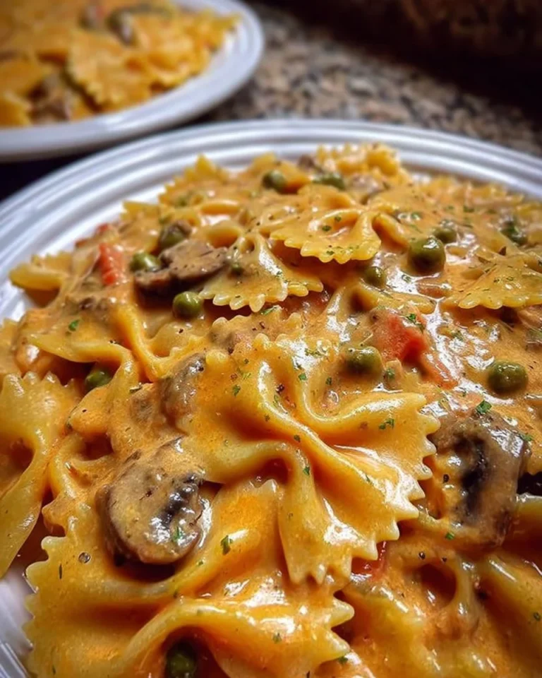 Farfalle alla Boscaiola con funghi e pancetta