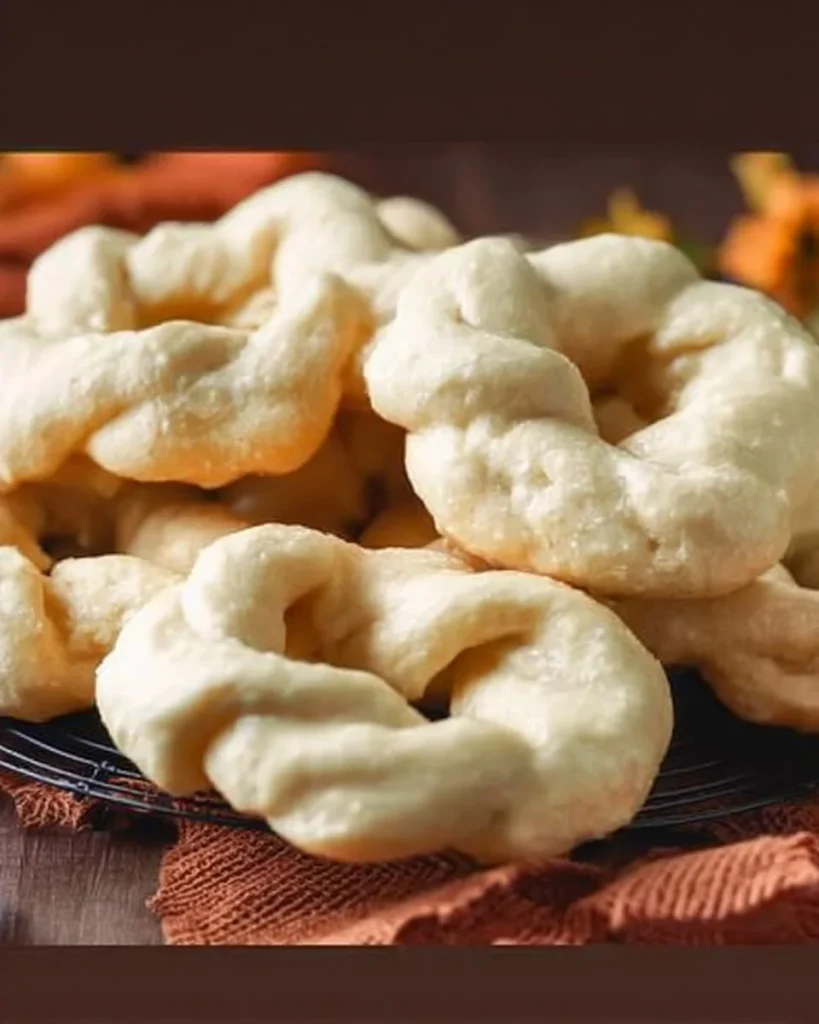 Deliziosi taralli dolci, snack tipici italiani, con un aspetto invitante e una consistenza soffice.
