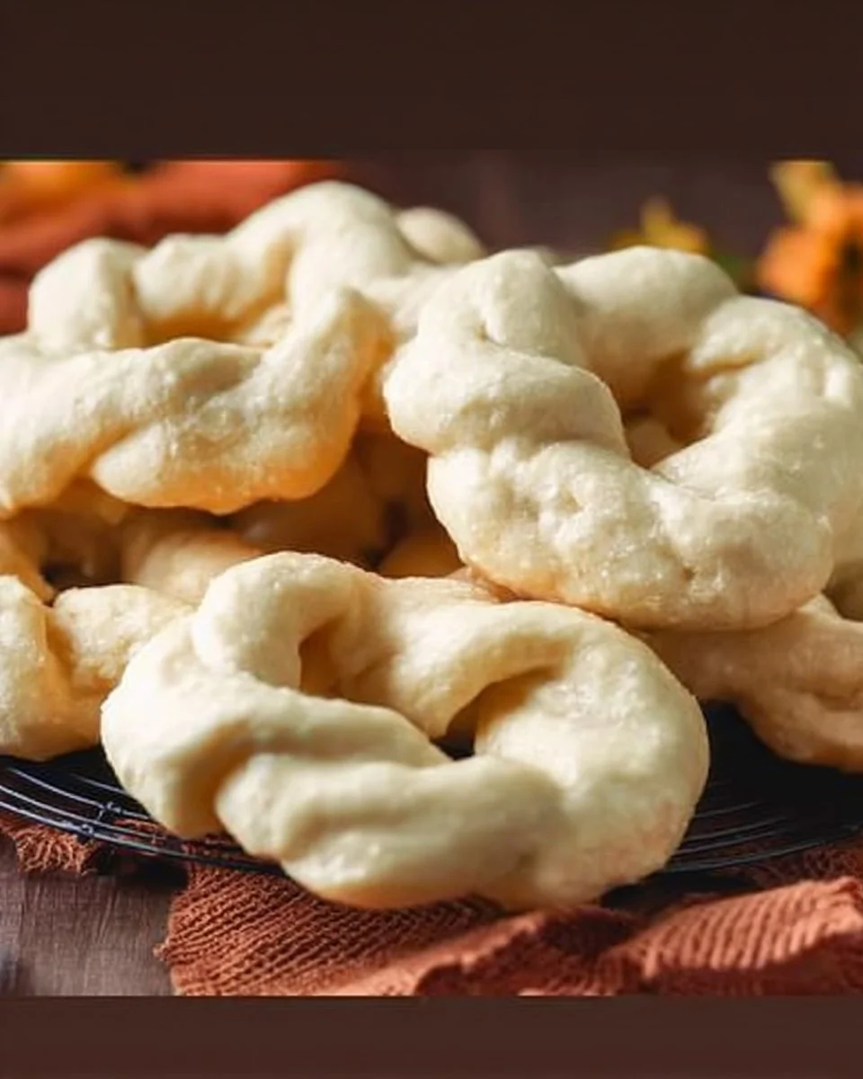 Deliziosi taralli dolci, snack tipici italiani, con un aspetto invitante e una consistenza soffice.