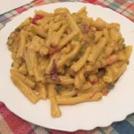 Casarecce zucchine con speck, besciamella e pomodorini