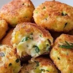 Frittelle di zucchine e patate servite su un piatto colorato