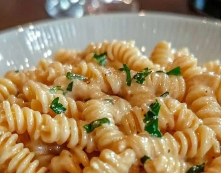 Fusilli with tuna and Philadelphia cream