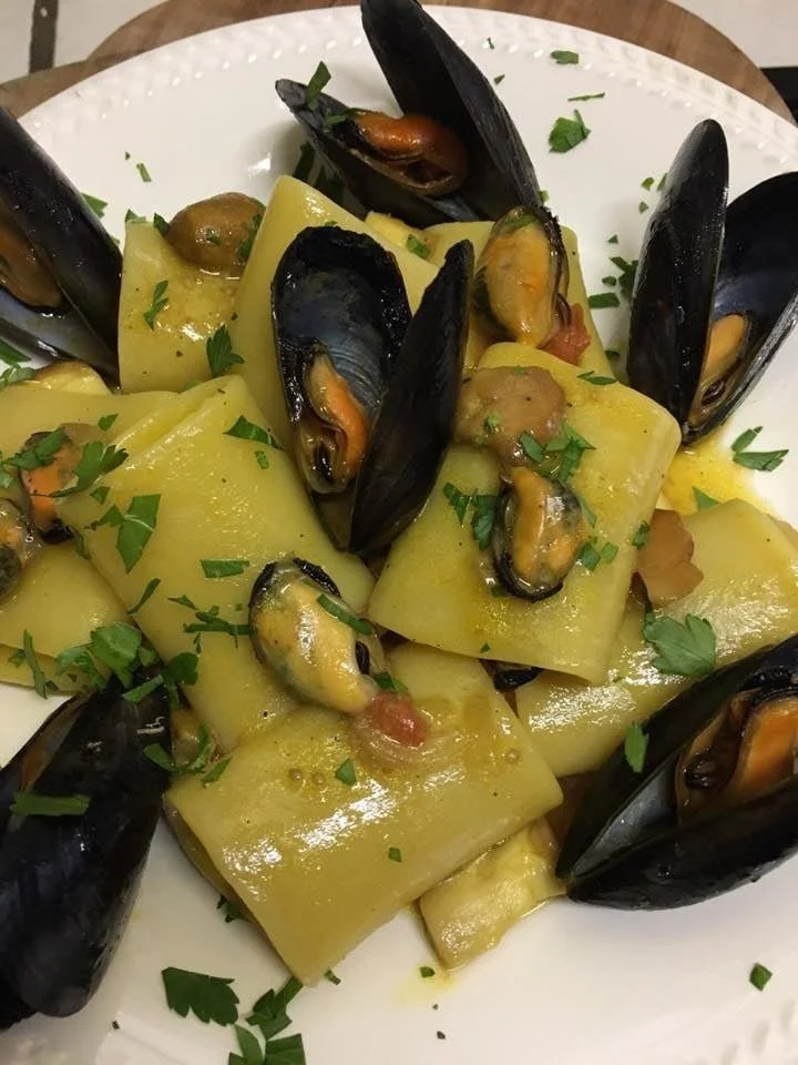 Paccheri con Porcini e Cozze, piatto cremoso e gustoso