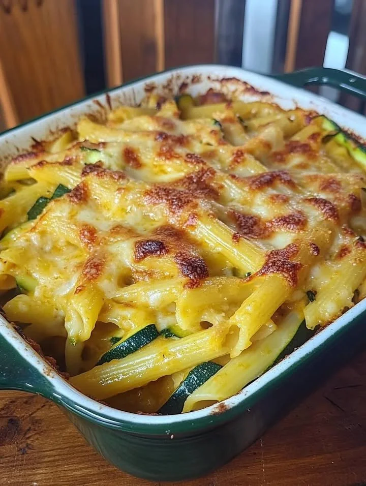 Penne al forno con zucchine, speck e zafferano: ricetta facile e cremosa, pronta come al ristorante