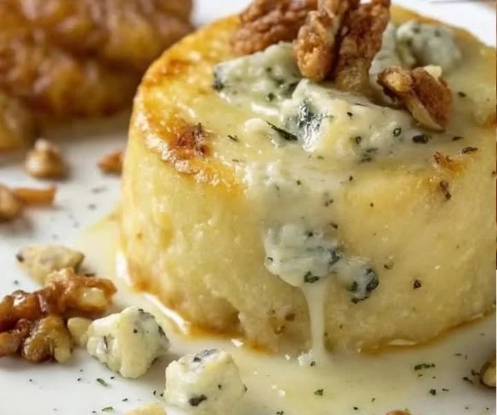 Tortino di Patate con Cuore Fondente di Gorgonzola e Noci