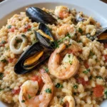 Risotto alla Pescatora con frutti di mare freschi e aromi