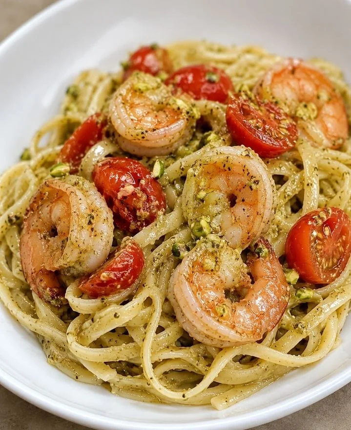 Fettuccine gamberi e pistacchio, un piatto delizioso e raffinato