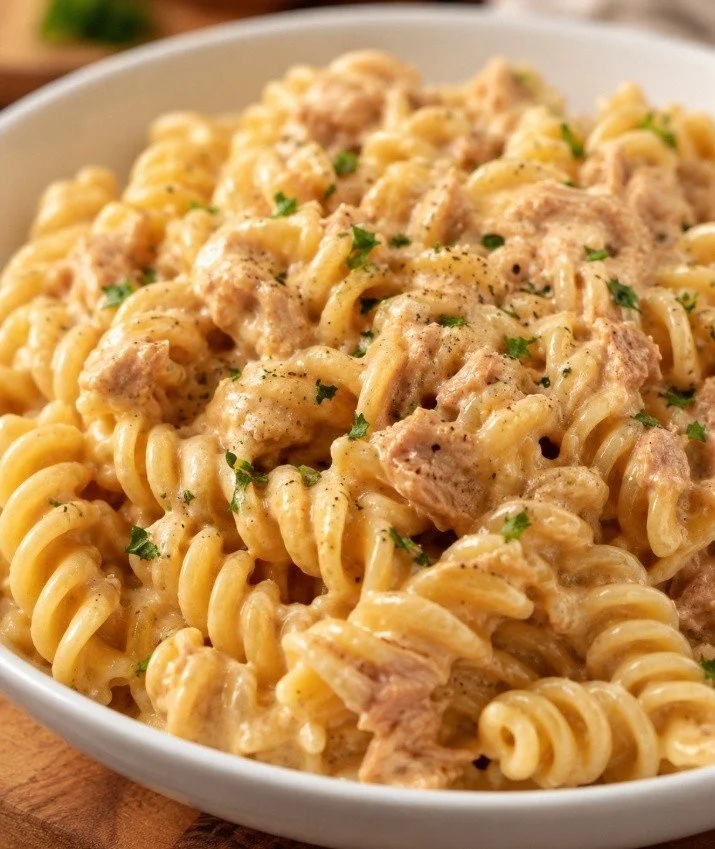Fusilli con crema di tonno e Philadelphia, piatto appetitoso e cremoso