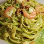 Linguine con crema di zucchine e gamberi, un piatto gustoso e fresco