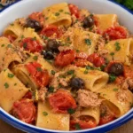 Pasta Pomodorini con Tonno e Olive pronta in 15 minuti